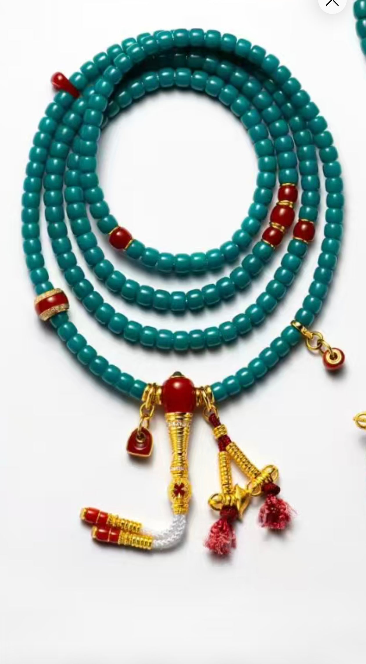 SALIK Top‑Tier Royal‑Grade Turquoise Prayer Mala | Limited Noble Supply