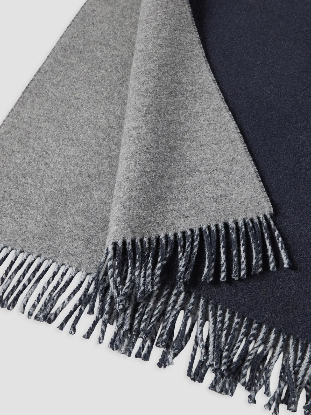 100% cashmere Reversible Fringe Scarf 175×45 cm | Executive Corporate GIFT for GCC