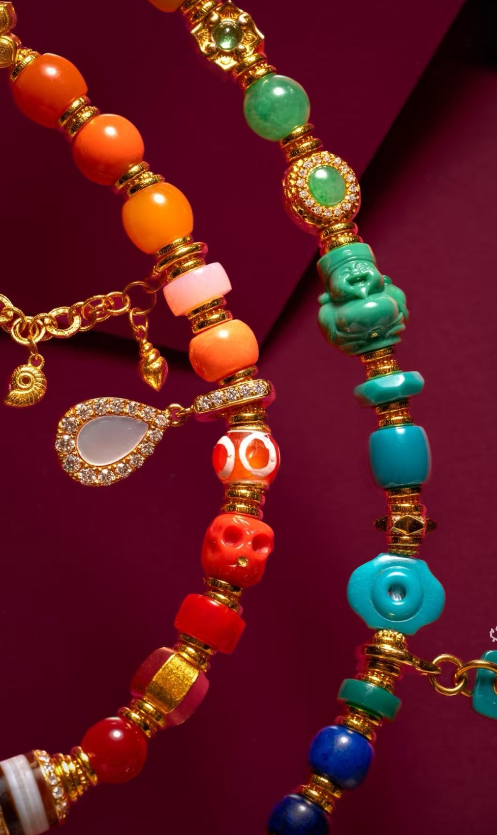 SALIK One‑of‑a‑Kind Natural Multi‑Gemstone Bracelet