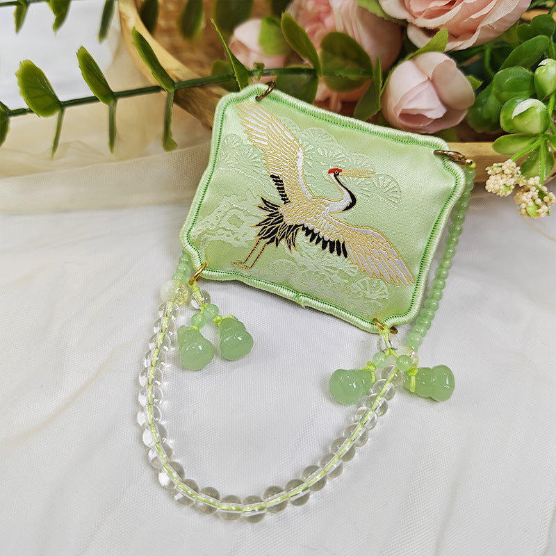 Hand-Embroidered Mulberry Silk Custom Herbal Sachet｜Five Elements & Zodiac Luxury Gift