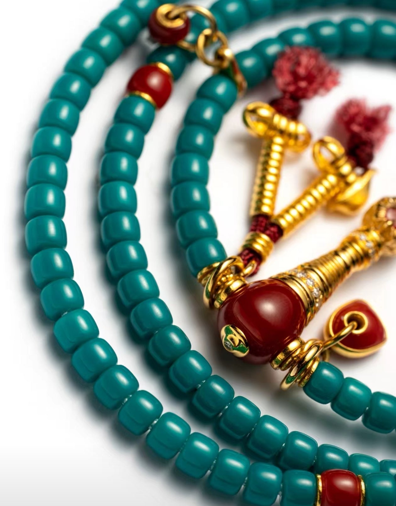 SALIK Top‑Tier Royal‑Grade Turquoise Prayer Mala | Limited Noble Supply