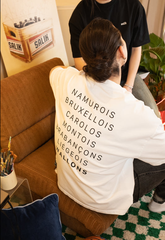 T-shirt oversize blanc Wallons