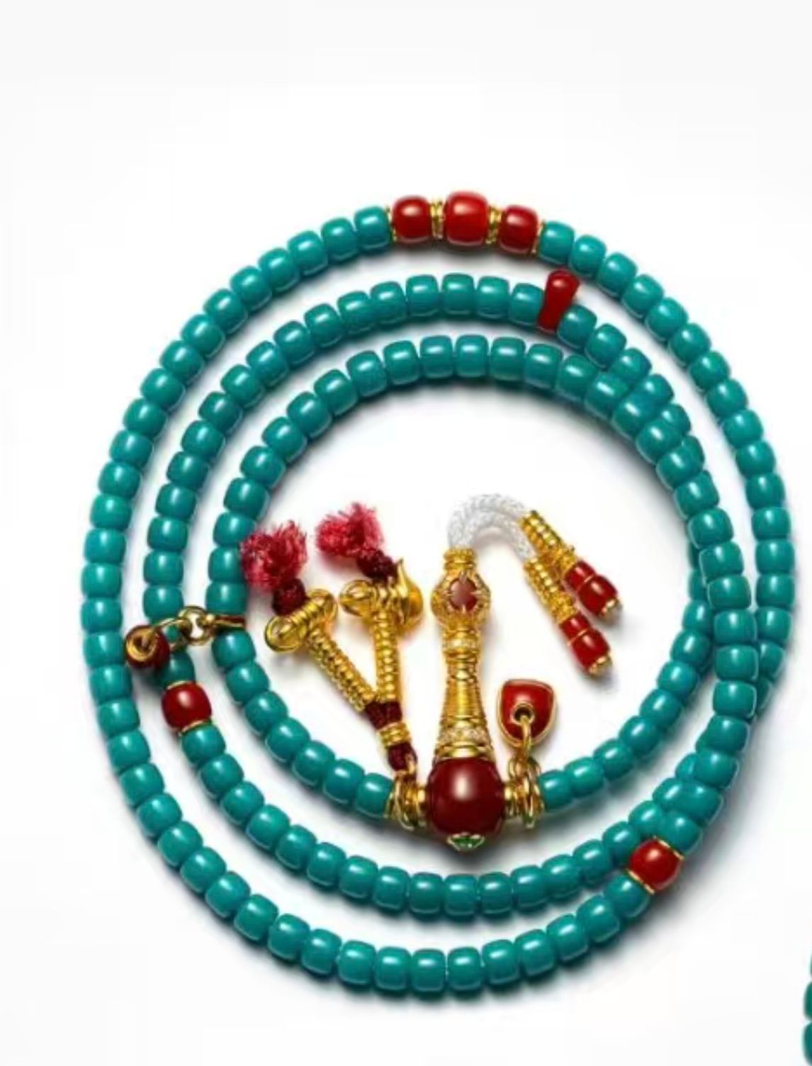 SALIK Premium Turquoise Prayer Mala | Hand‑crafted Custom Noble Gift 