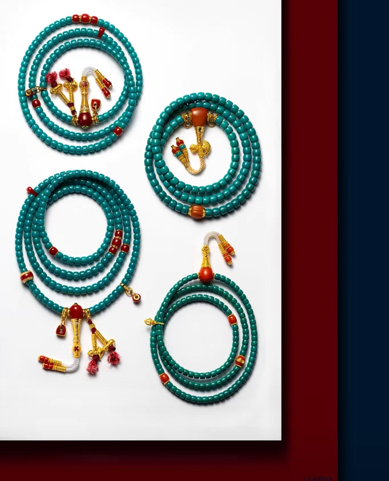 SALIK Top‑Tier Royal‑Grade Turquoise Prayer Mala | Limited Noble Supply
