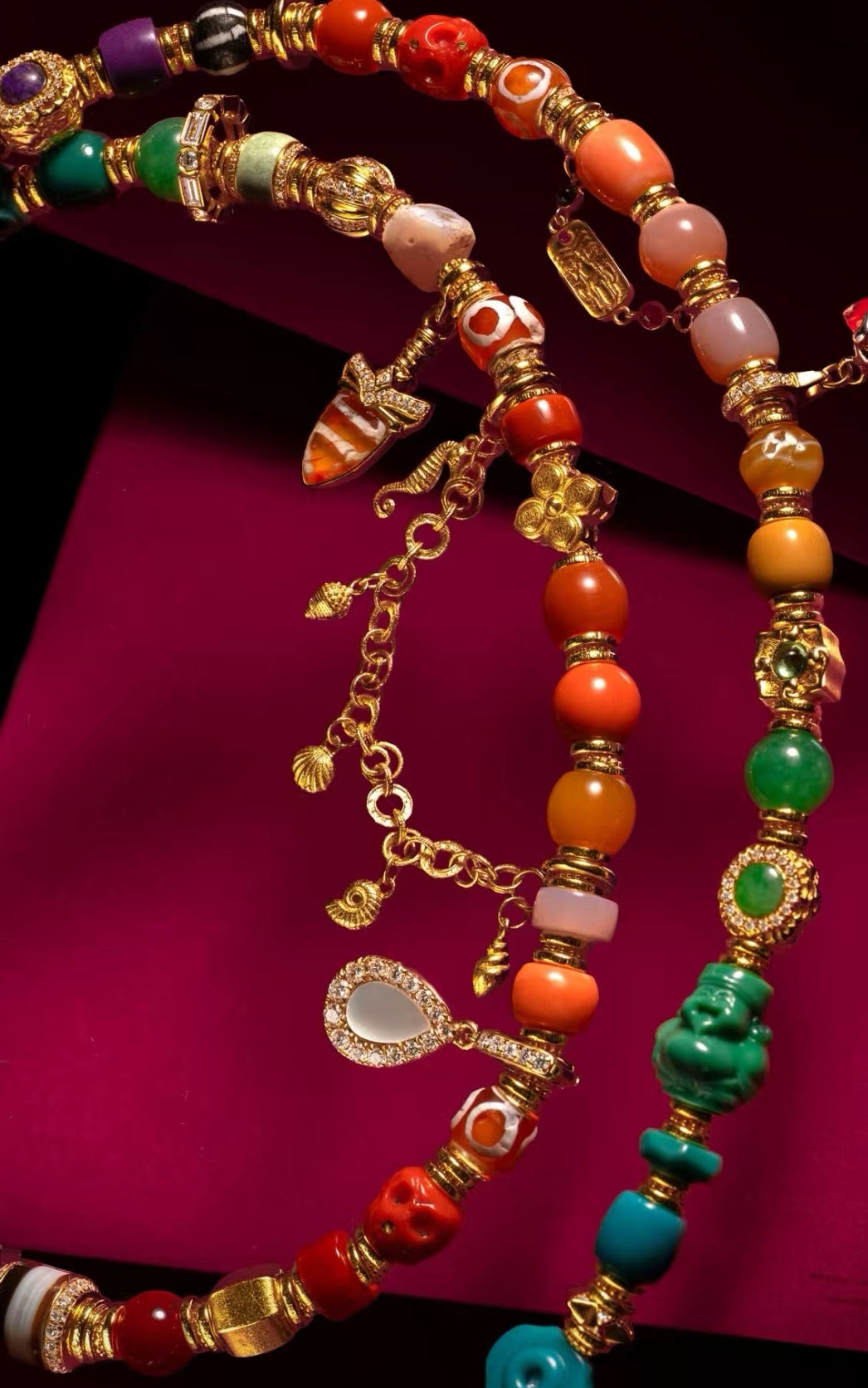 SALIK One‑of‑a‑Kind Natural Multi‑Gemstone Bracelet